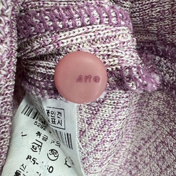 Arte By Juong Ho Jin Collared Knit and Lace Coquete Blouse Top Womens M Girlie - Picture 5 of 8